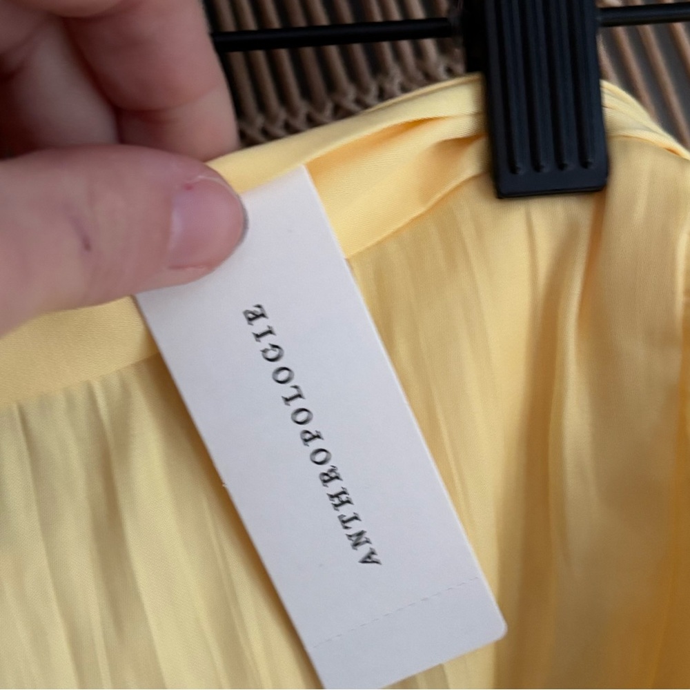 Anthropologie Maeve yellow miniskirt xxs NWT - Picture 3 of 6